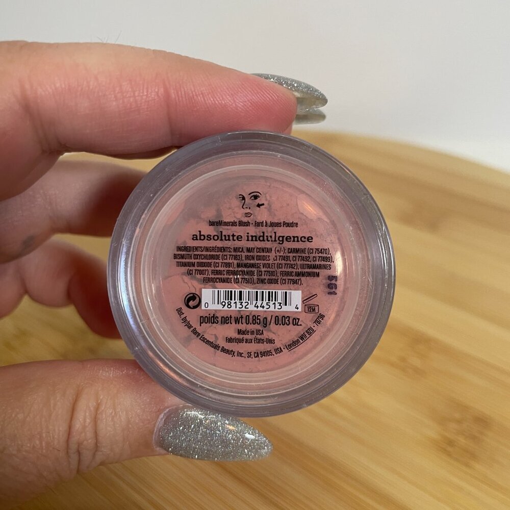 BareMinerals Blush Rouge Absolute Indulgence 0.85g Loose Powder Makeup